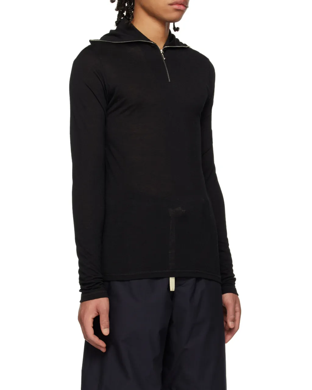 Zip Detailed Long-Sleeved Sweatshirt