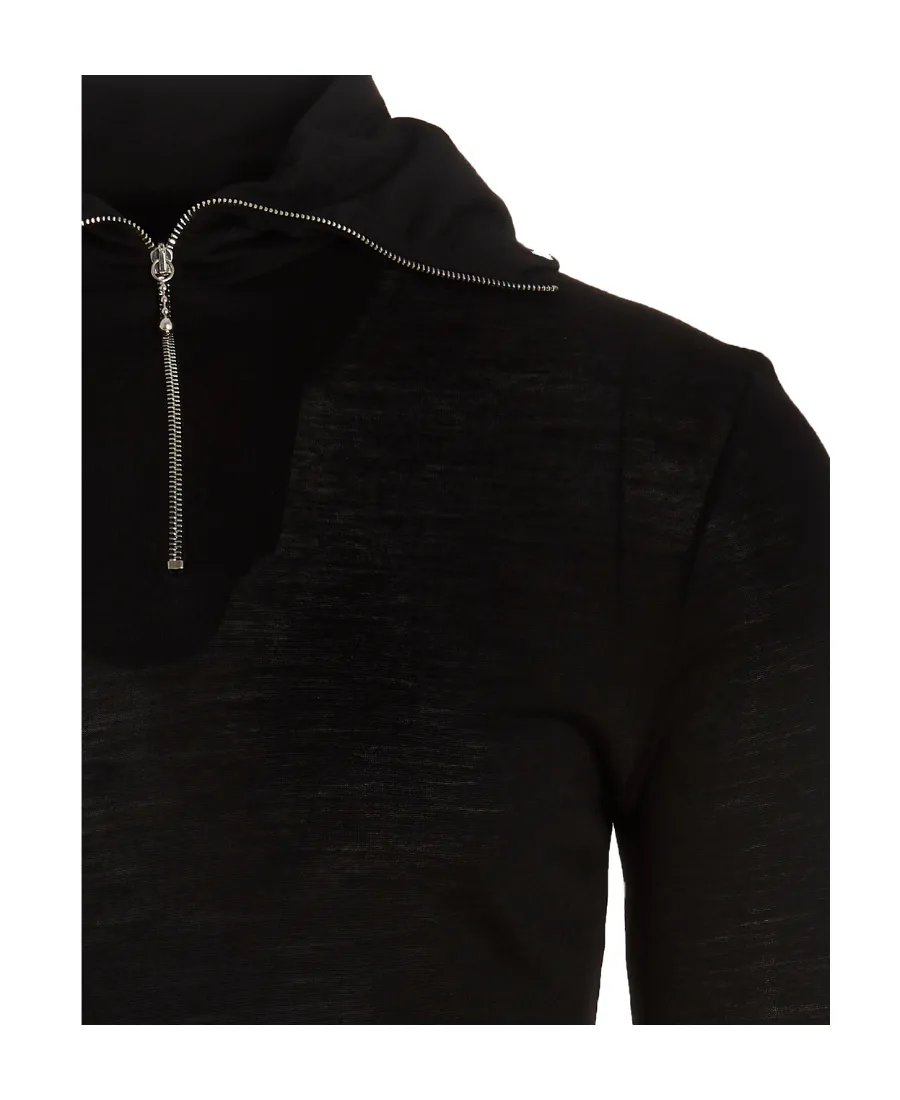 Zip Detailed Long-Sleeved Sweatshirt