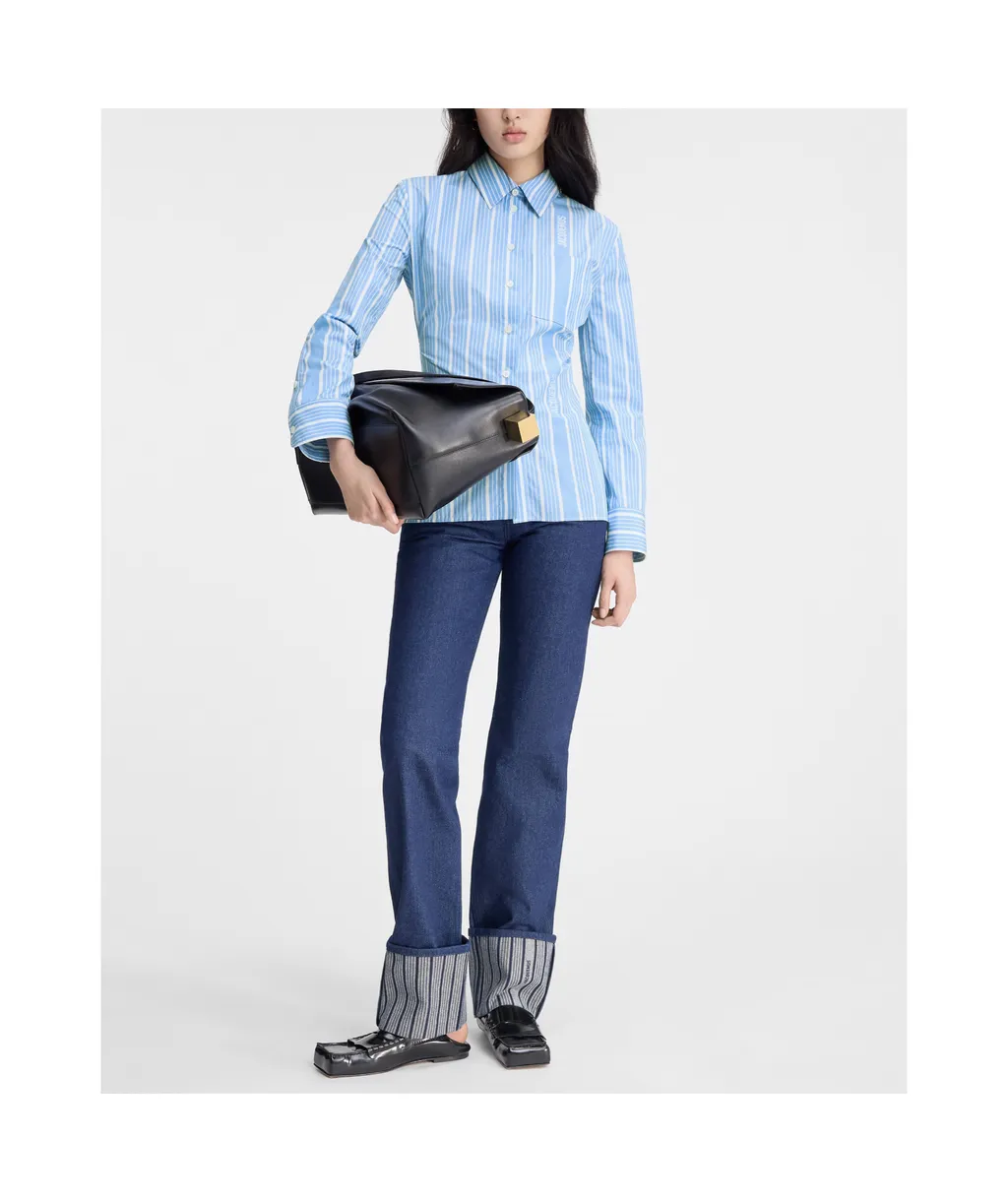 Striped Cut-Out Shirt