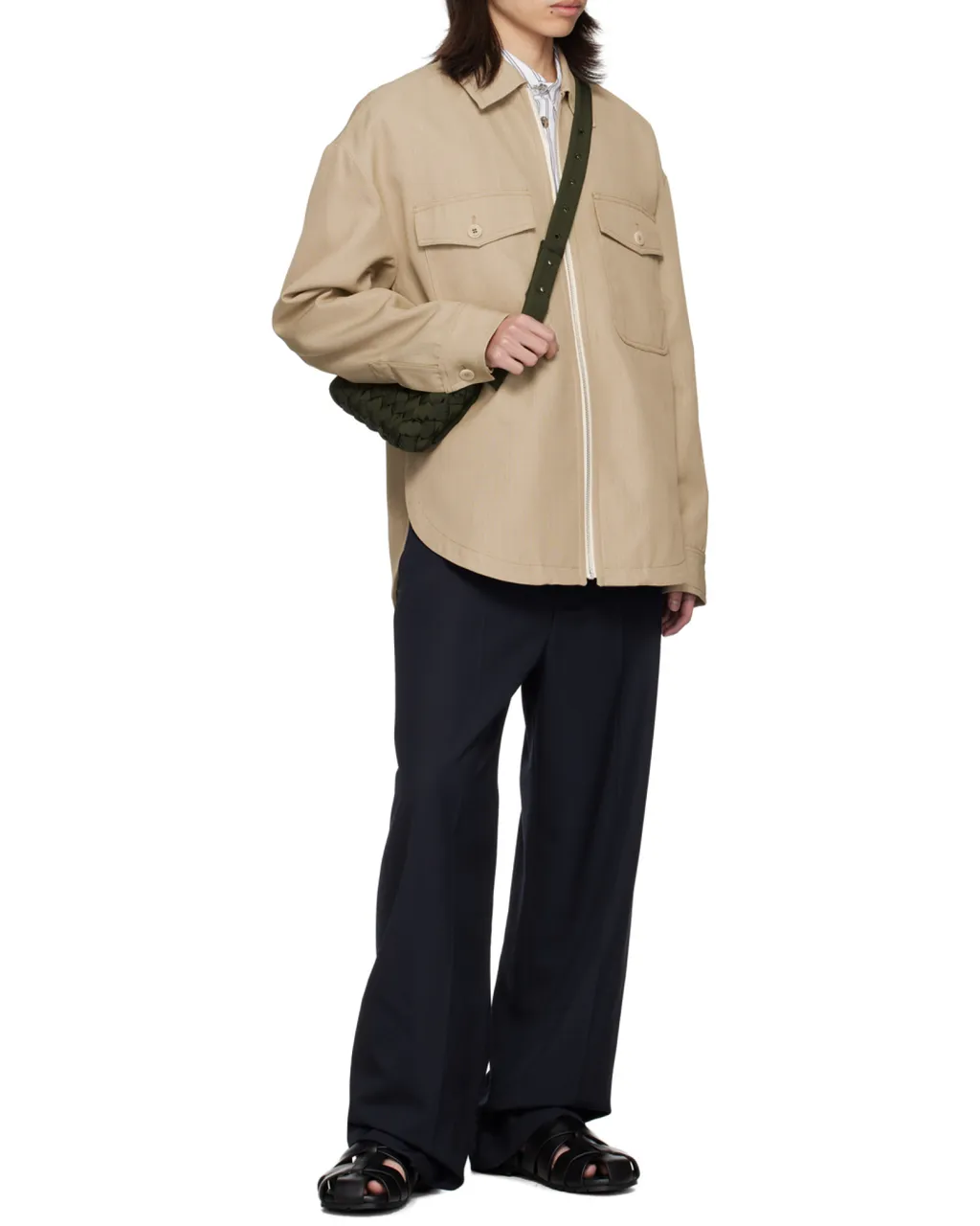 Zippered Shirt Jacket