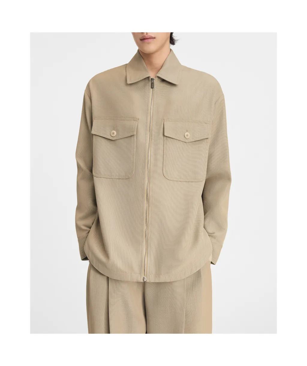 Zippered Shirt Jacket