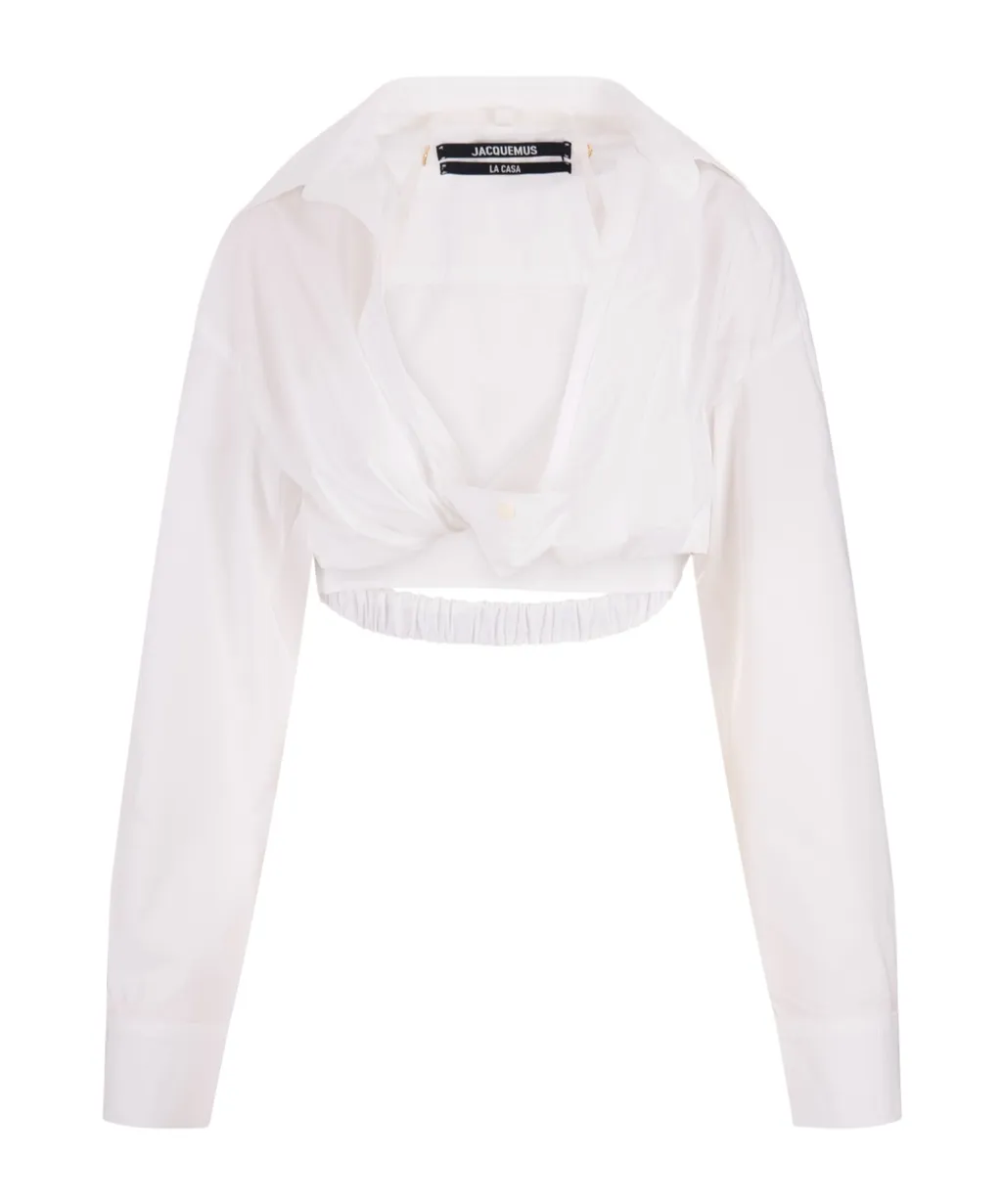 Twist Detailed Cropped Shirt