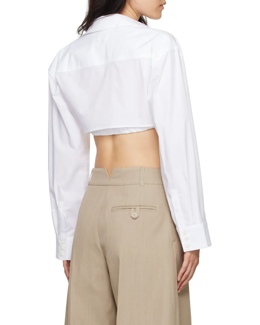 Twist Detailed Cropped Shirt