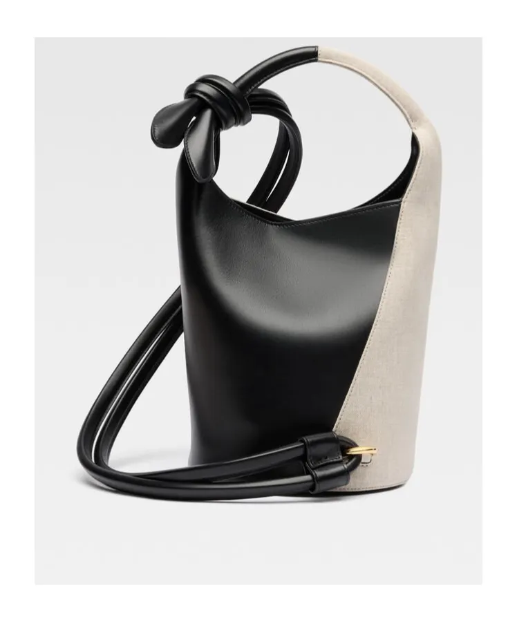 Panelled Top Handle Bag