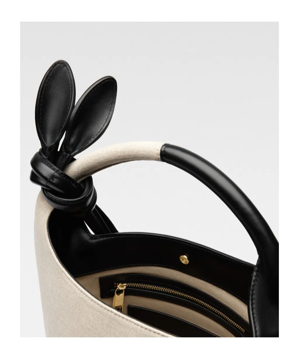 Panelled Top Handle Bag