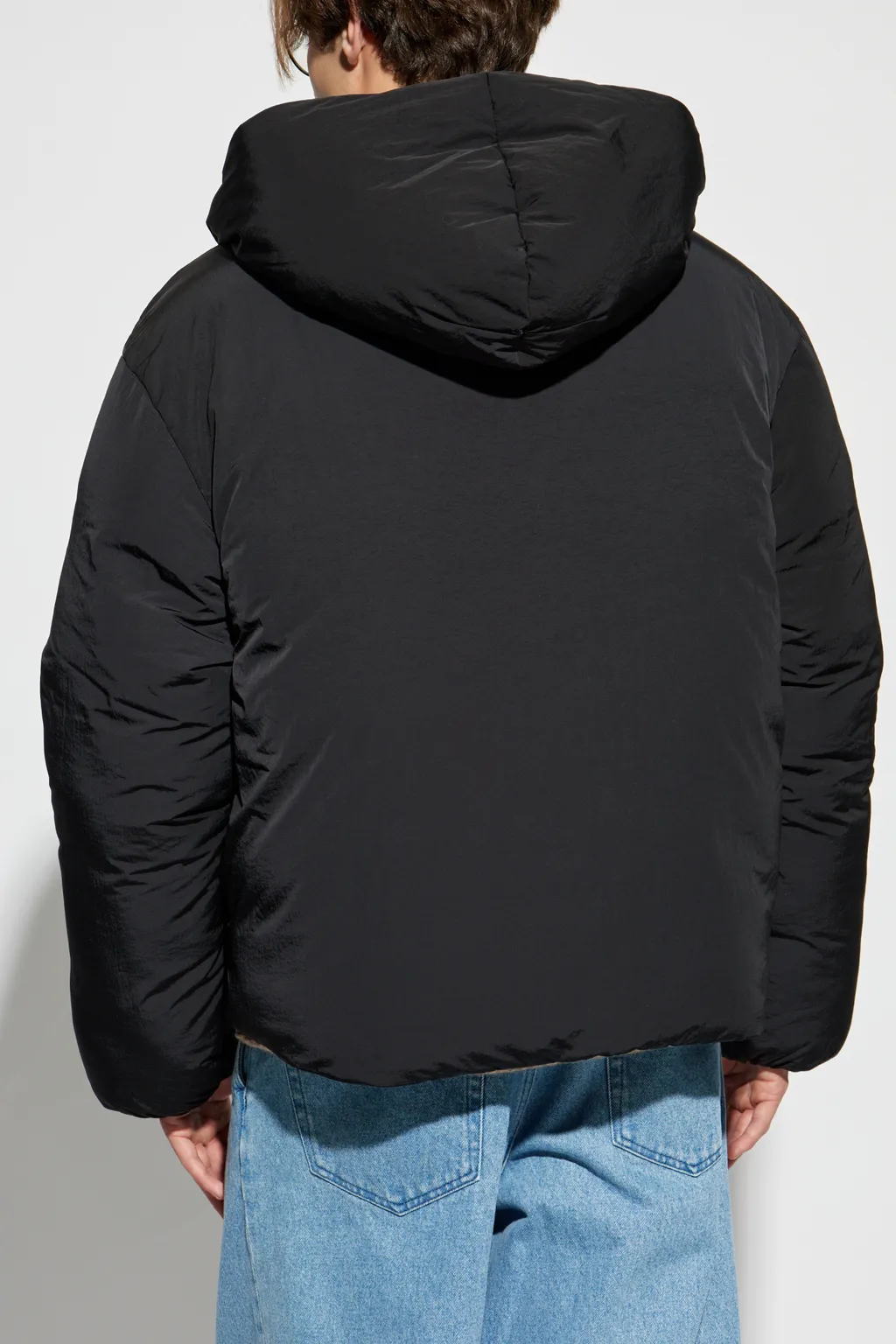 Logo Patch Padded Coat