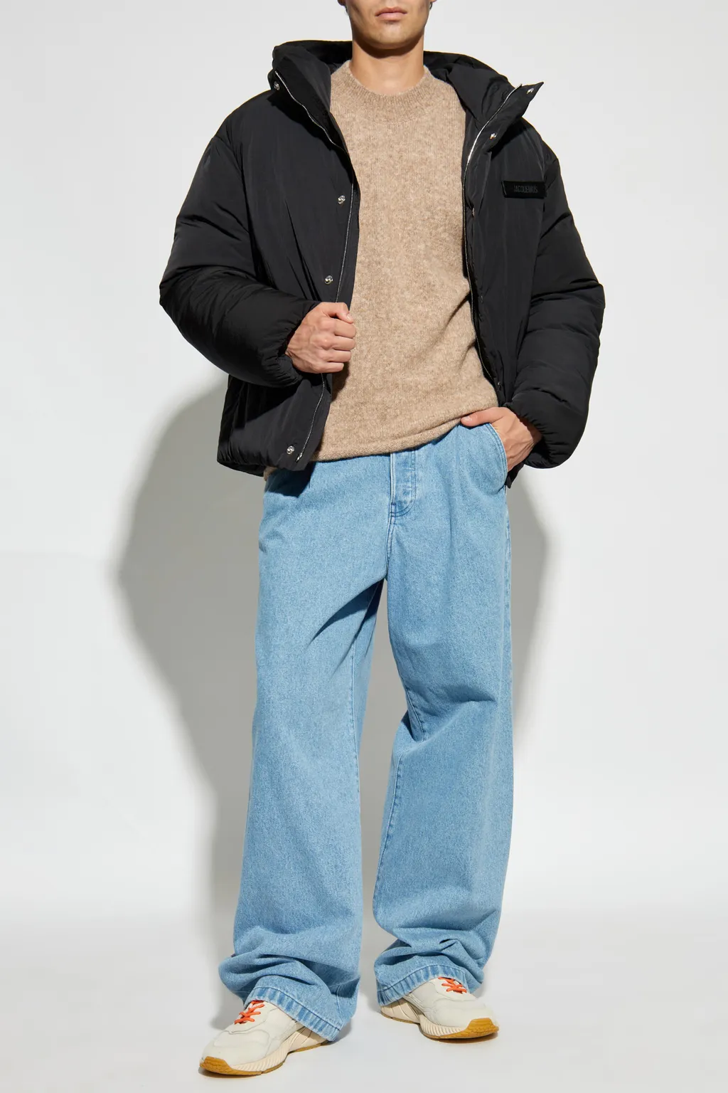 Logo Patch Padded Coat