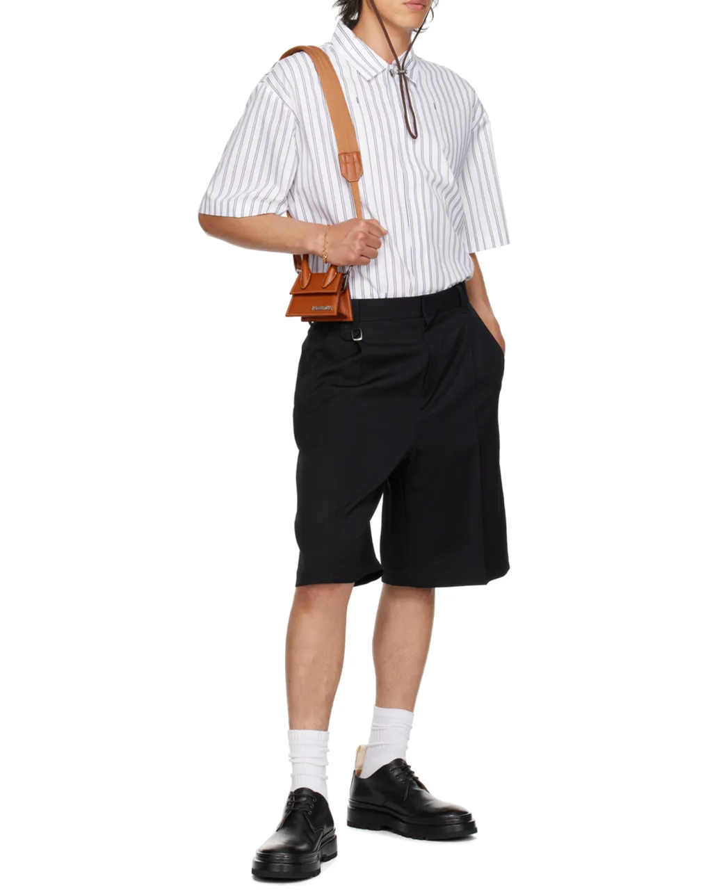 Wide Tailored Bermuda Shorts
