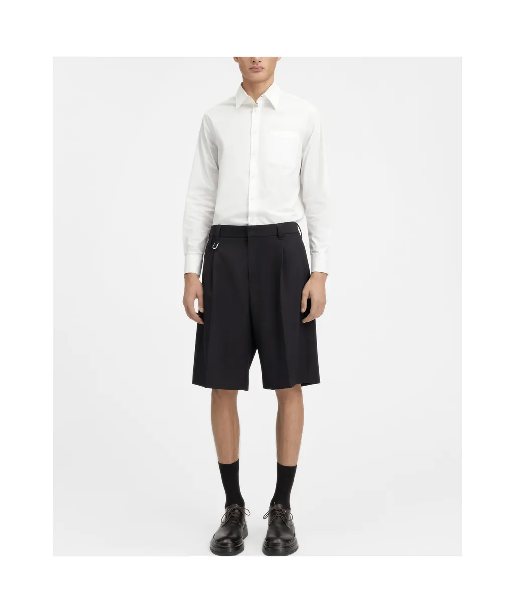 Wide Tailored Bermuda Shorts