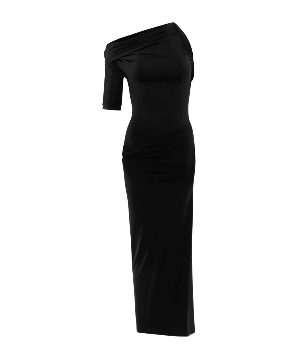 Asymmetrical Draped Dress