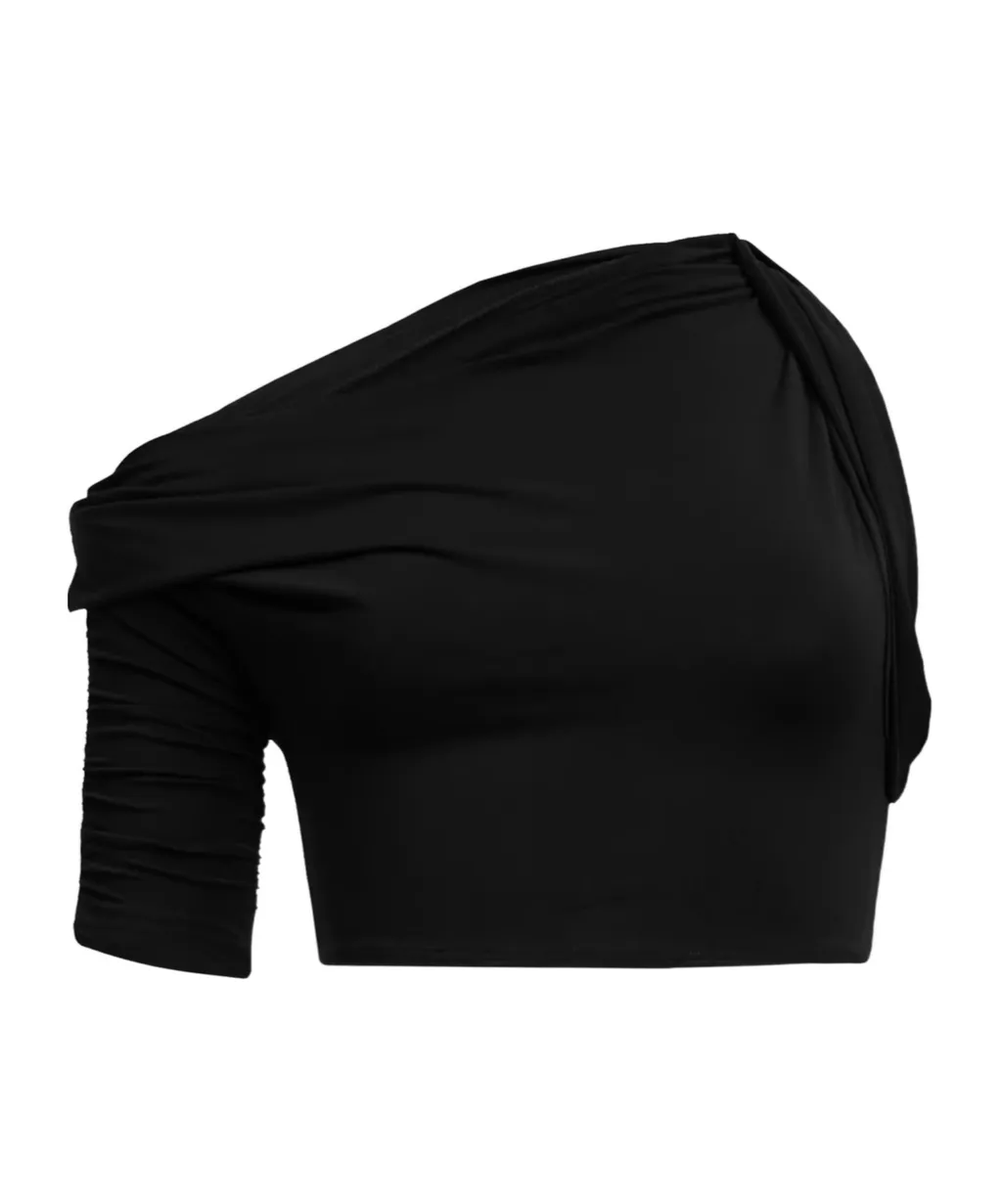 Draped Knot-Detailed Top
