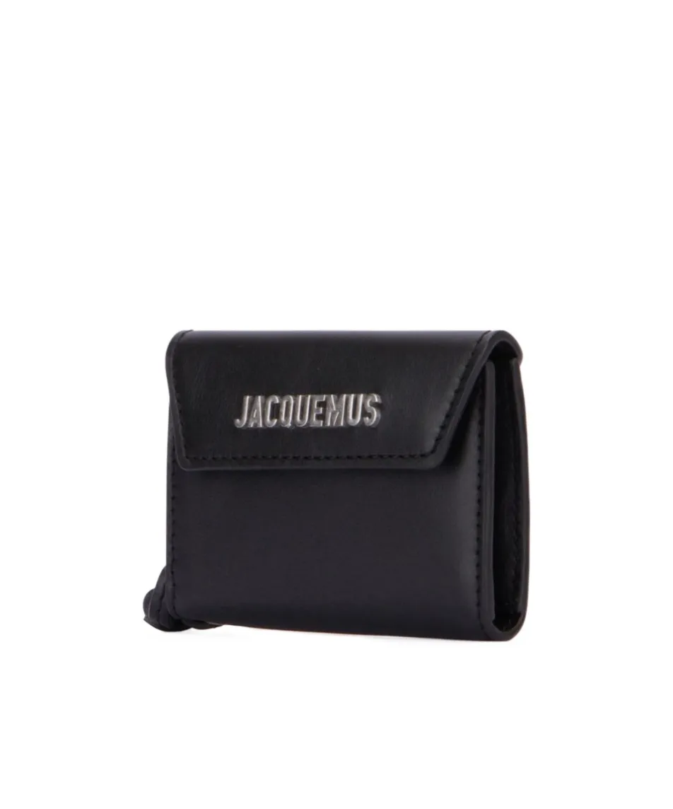 Logo Lettering Neck Strapped Wallet