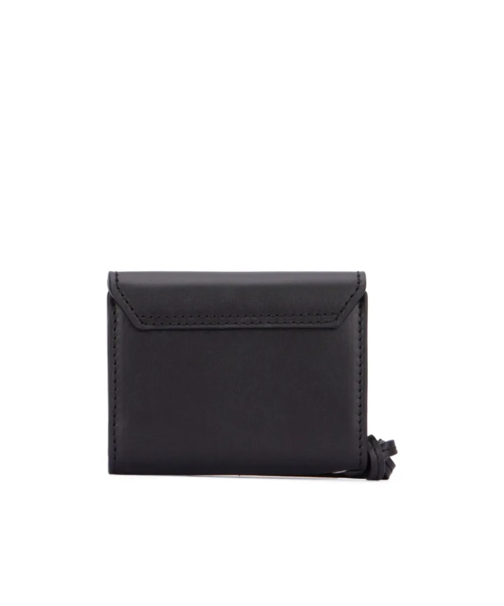 Logo Lettering Neck Strapped Wallet