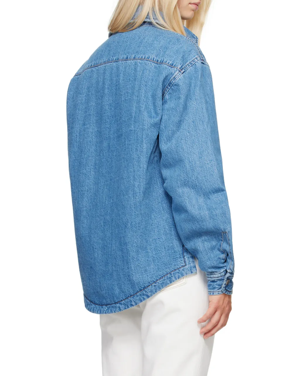 Logo Embroidered Denim Shirt