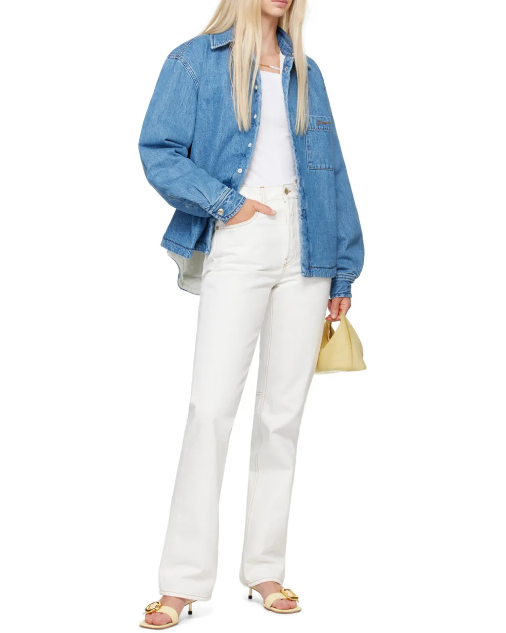 Logo Embroidered Denim Shirt