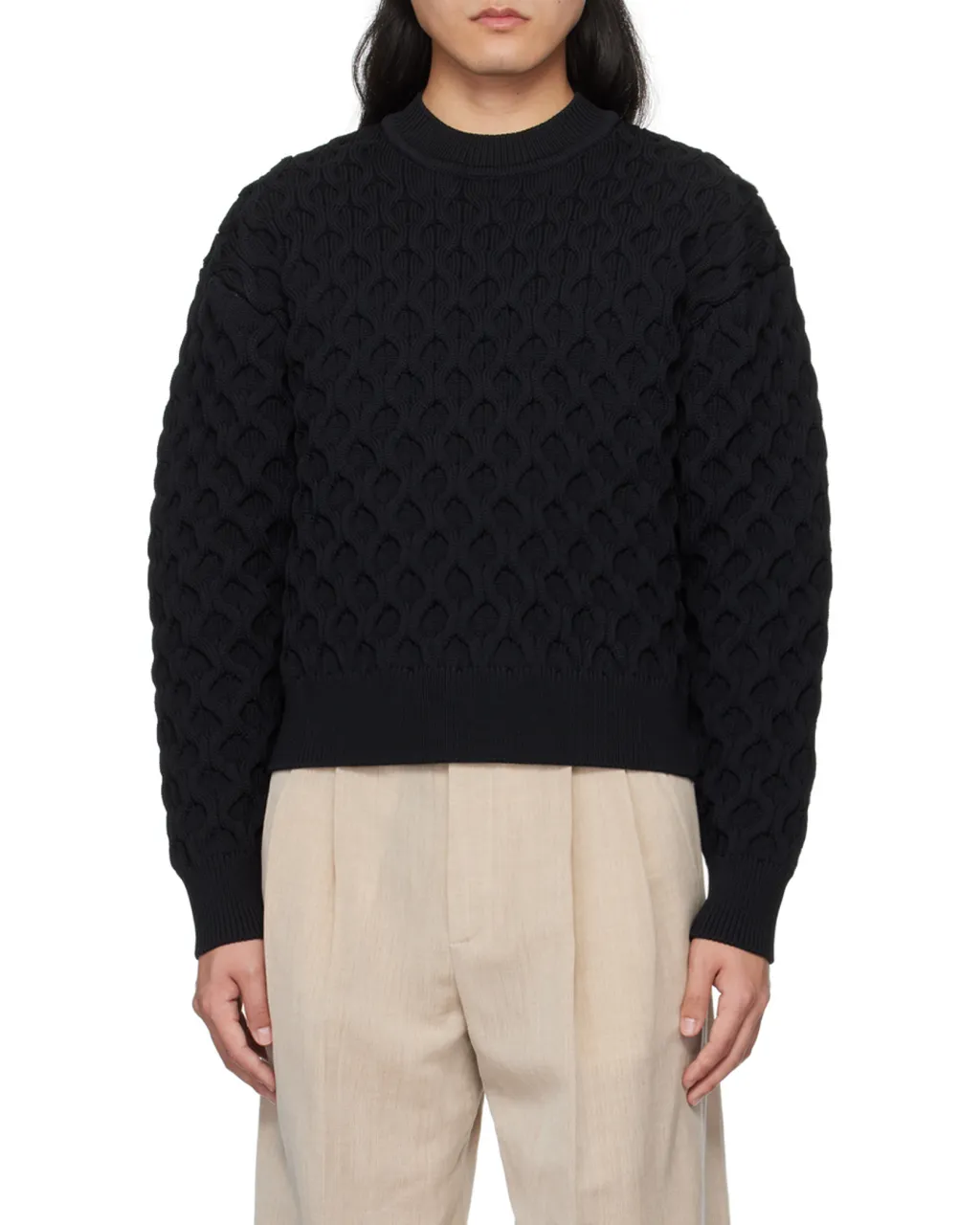 Honeycomb Knitted Sweater