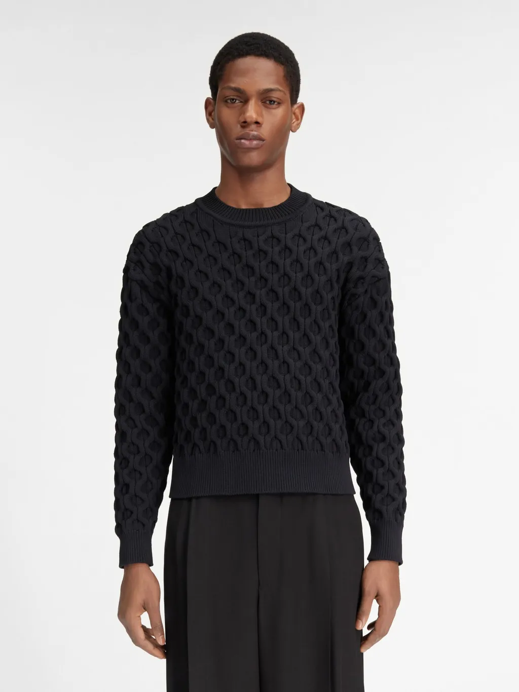 Honeycomb Knitted Sweater