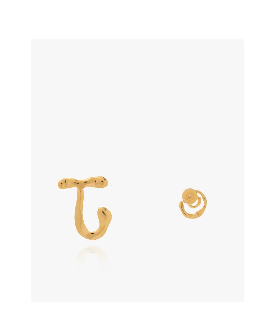 Sculpted Brass Earrings
