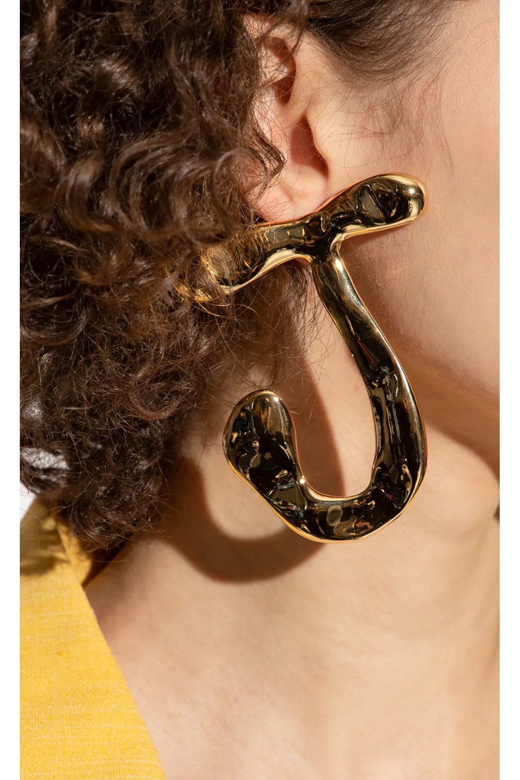 Sculpted Brass Earrings