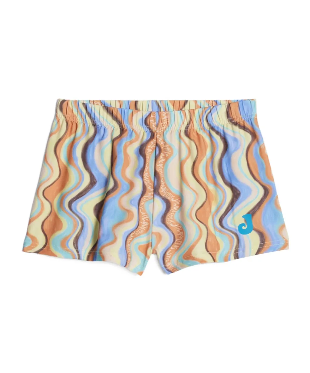 Wavy Pattern Swimming Shorts
