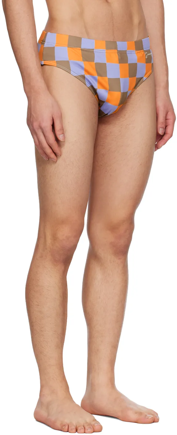 Checked Swimming Trunks