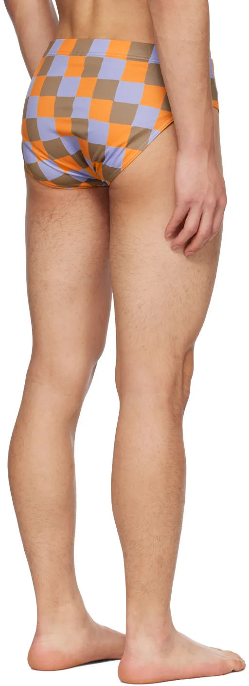 Checked Swimming Trunks