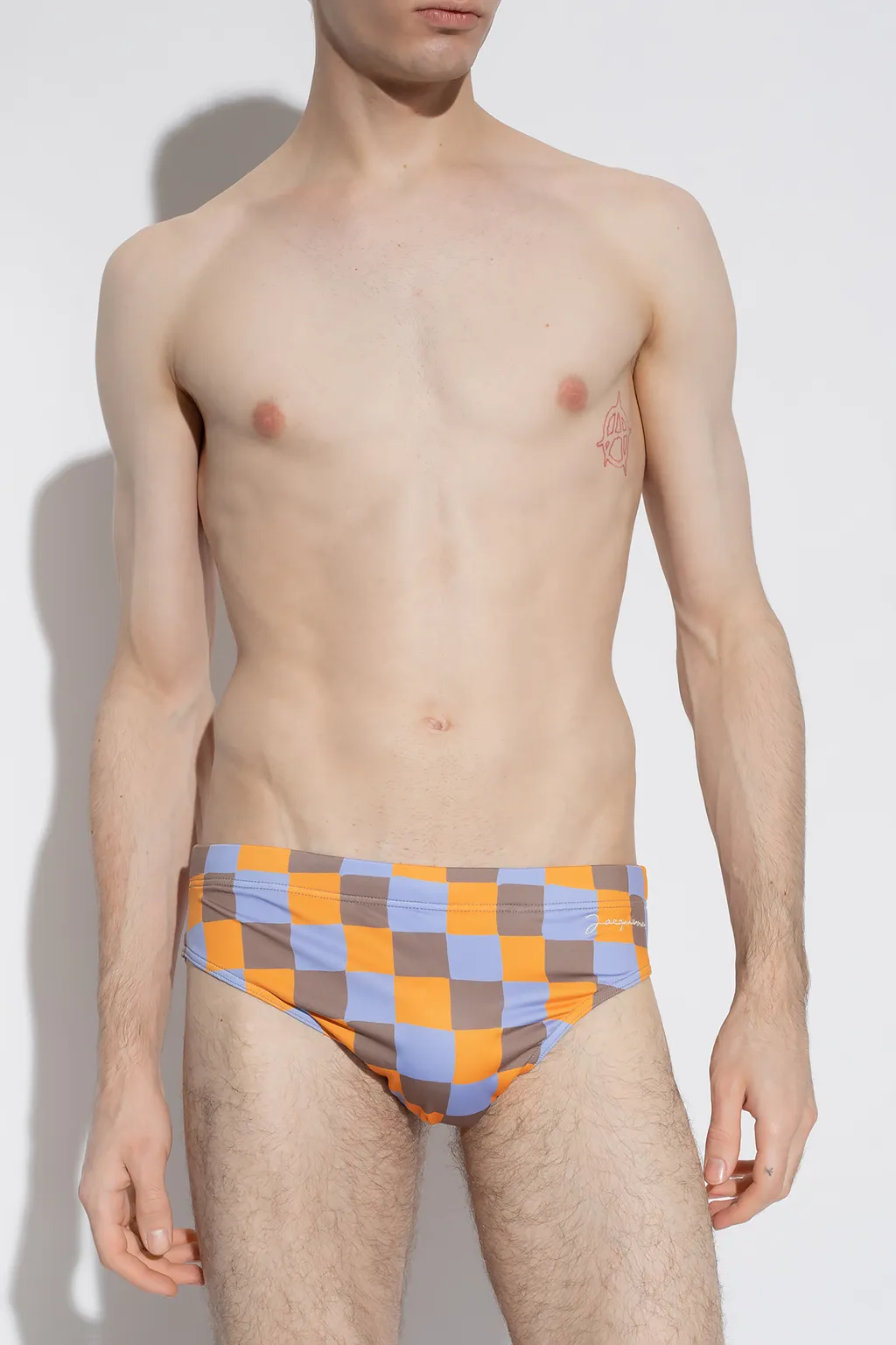 Checked Swimming Trunks
