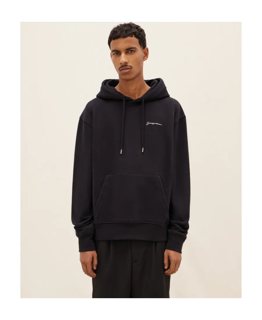 Embroidered Logo Hooded Sweater