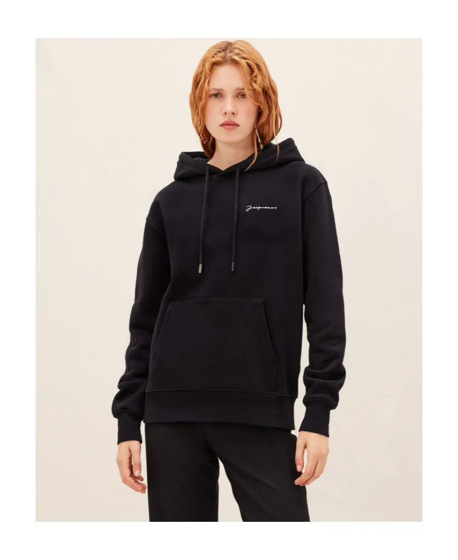 Embroidered Logo Hooded Sweater