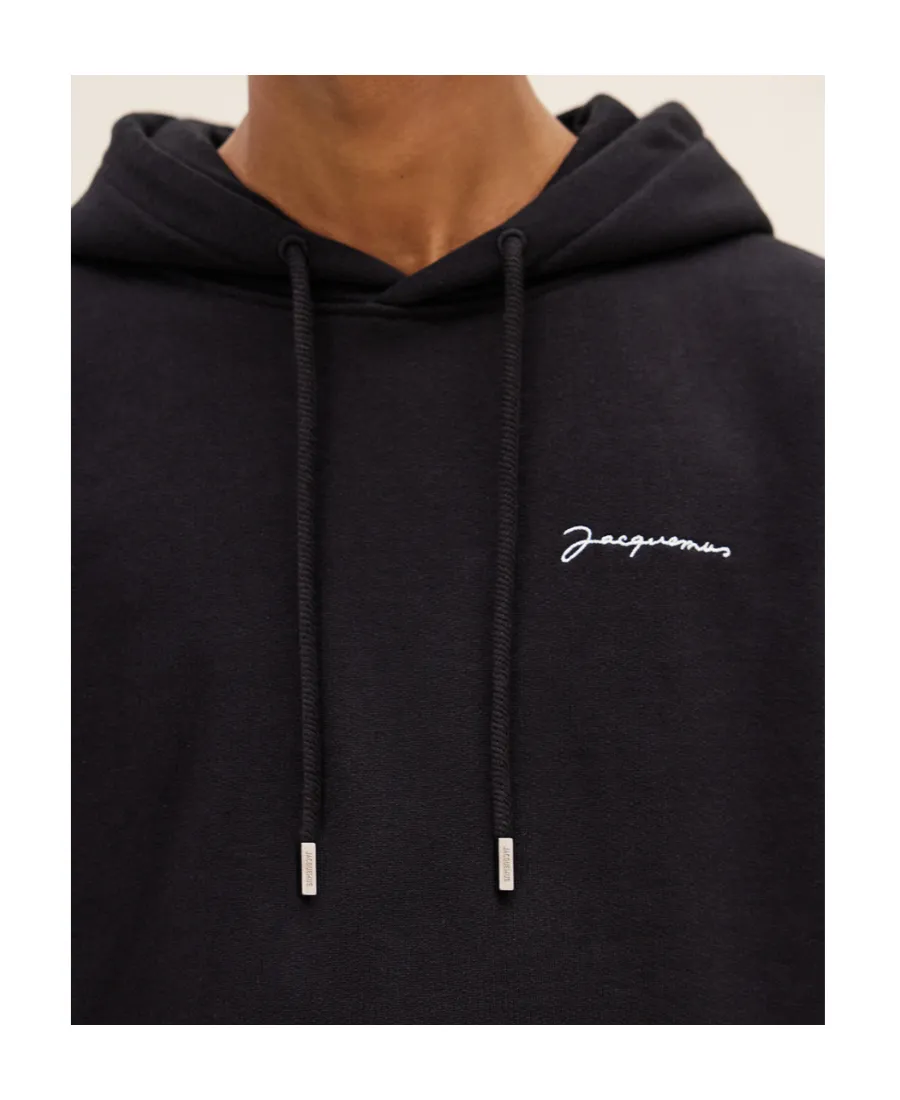 Embroidered Logo Hooded Sweater