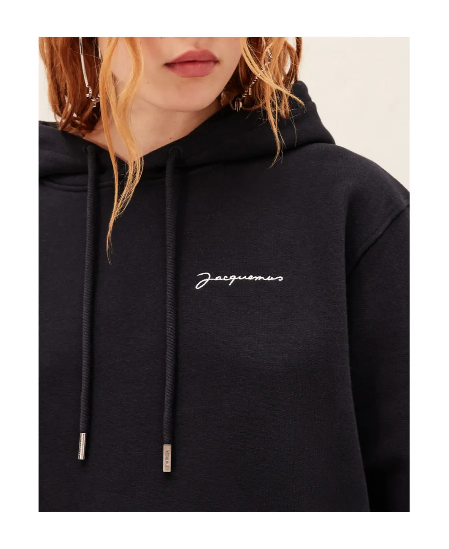 Embroidered Logo Hooded Sweater