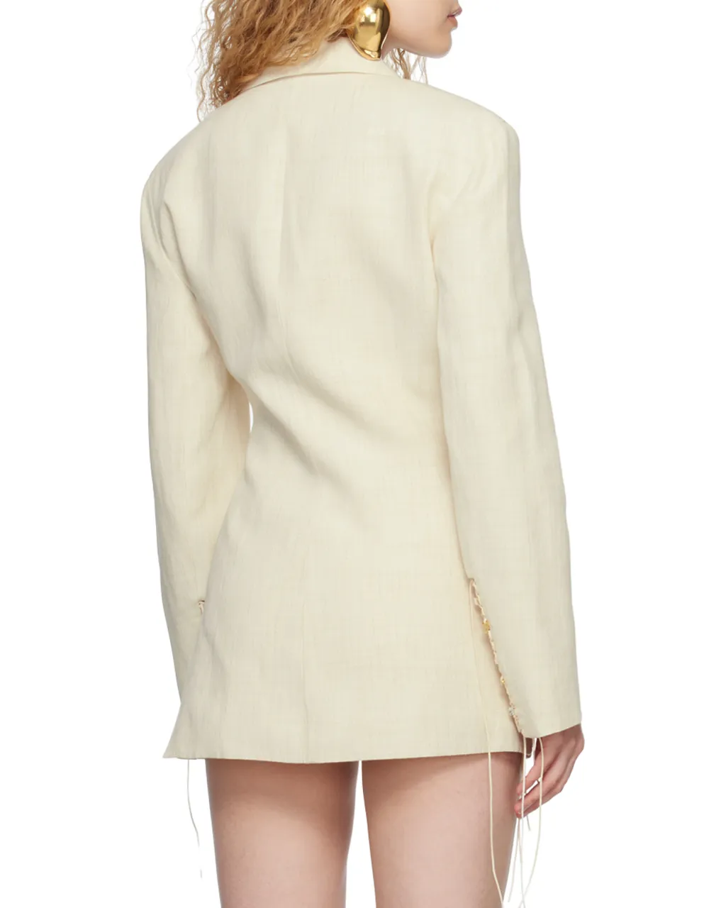 Embroidered Double-Breasted Blazer