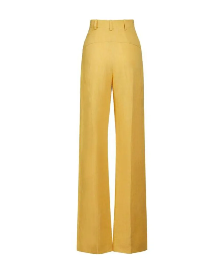 High-Waisted Flared Trousers