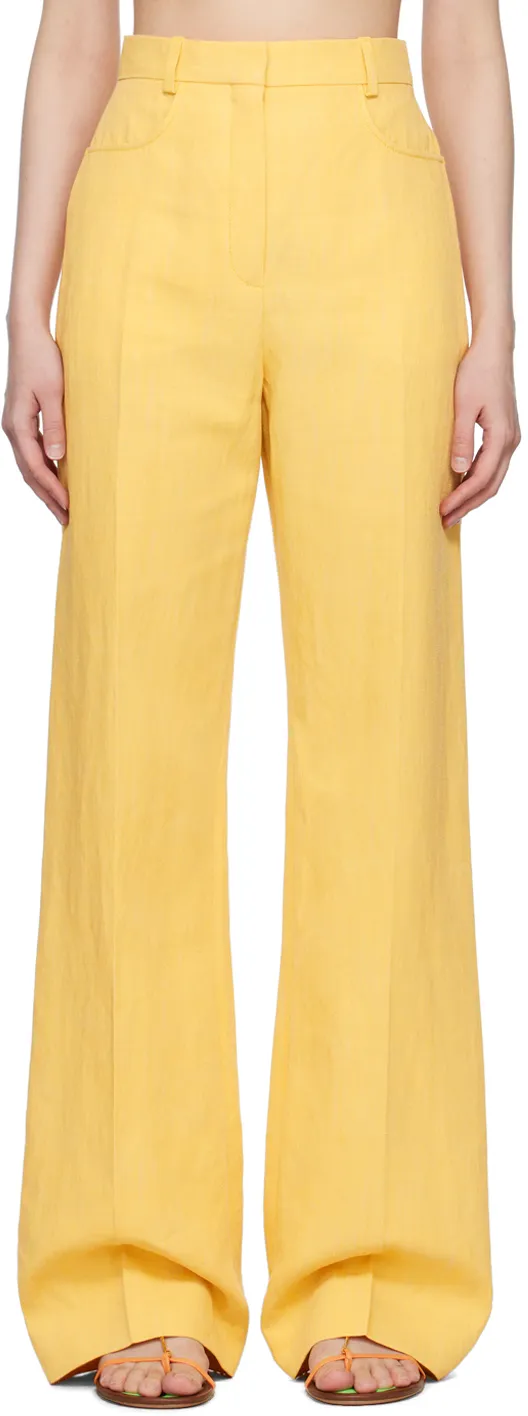 High-Waisted Flared Trousers