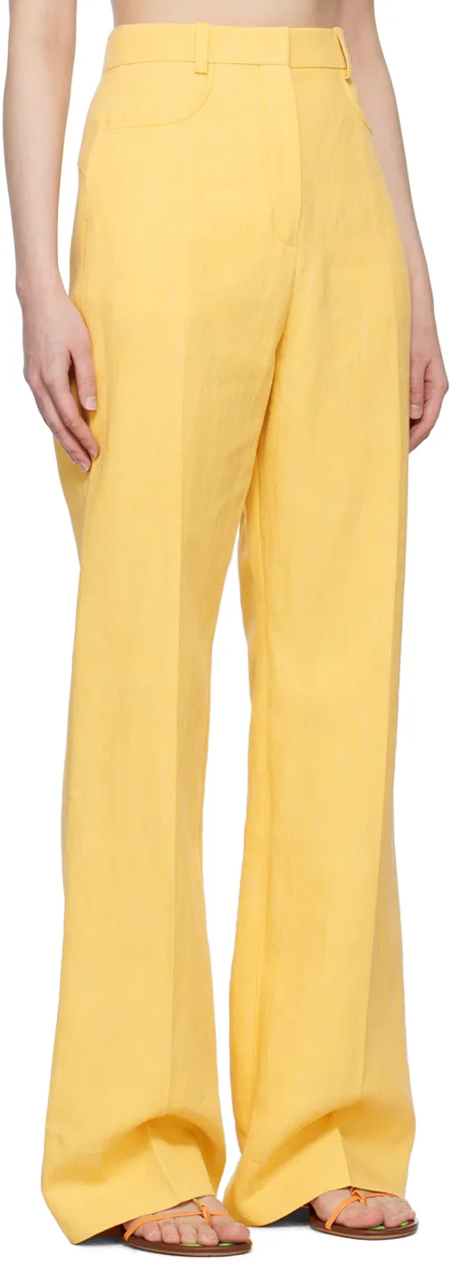 High-Waisted Flared Trousers