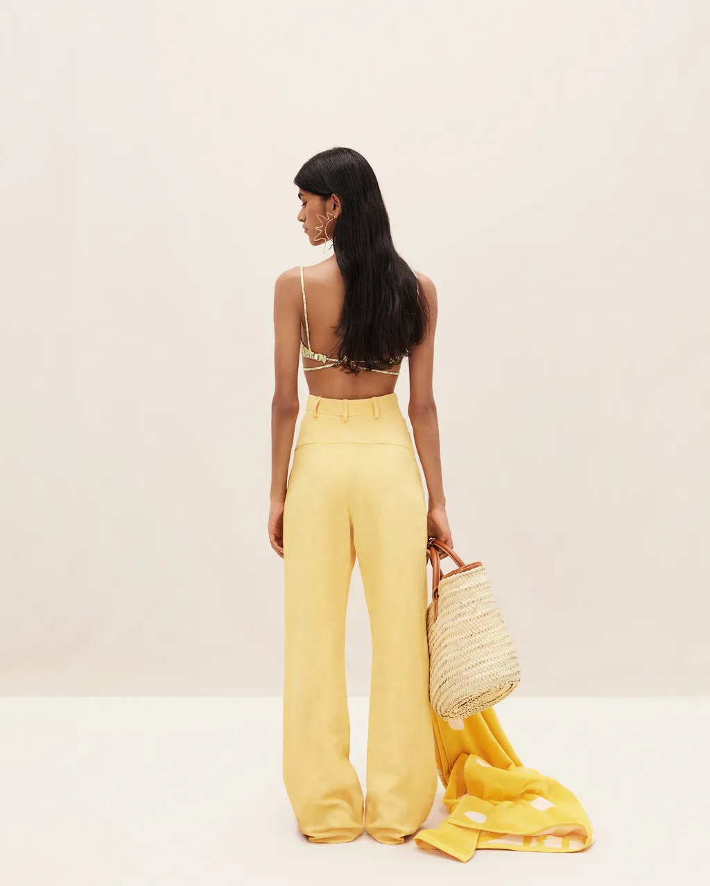 High-Waisted Flared Trousers