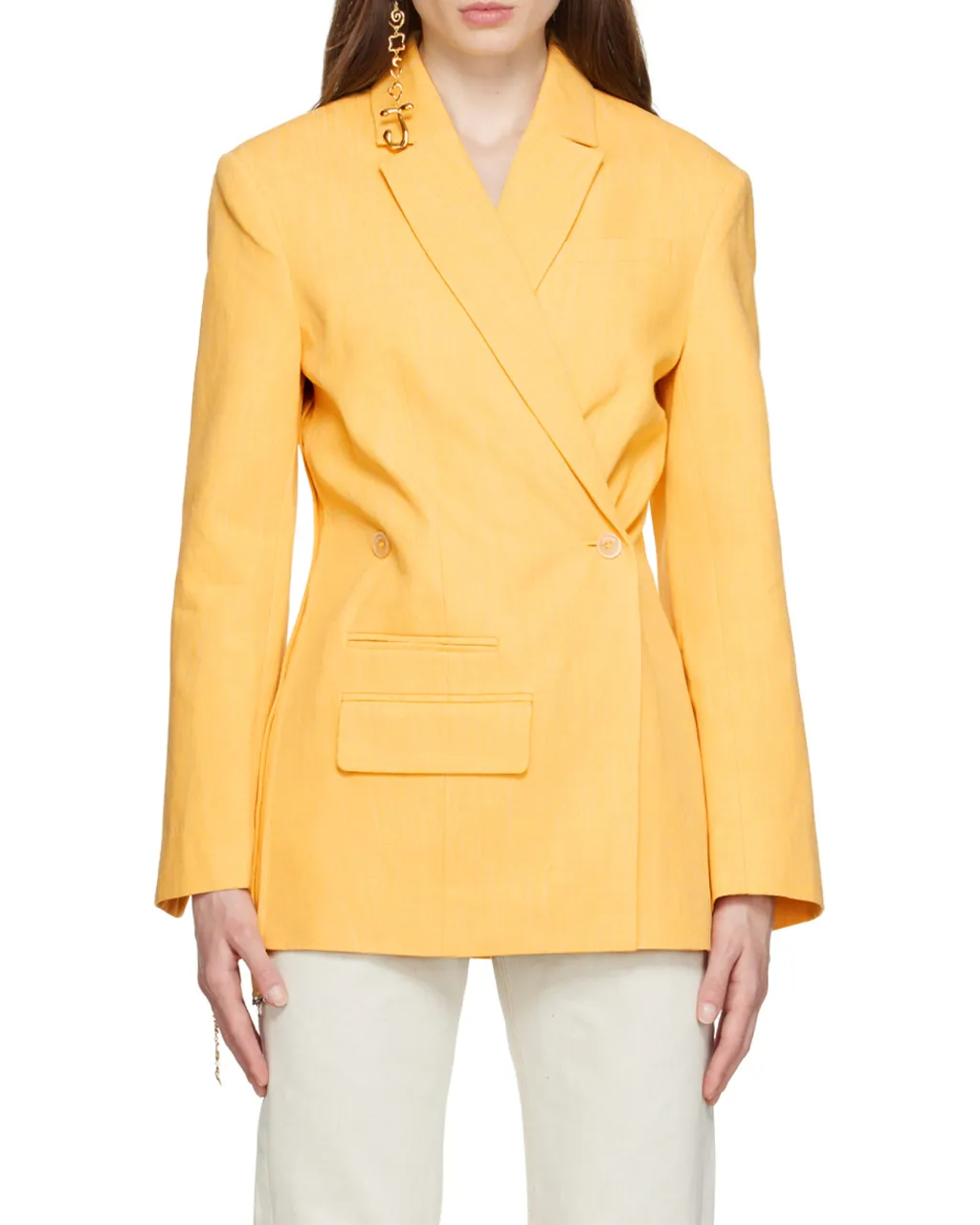 Asymmetric Double-Breasted Blazer