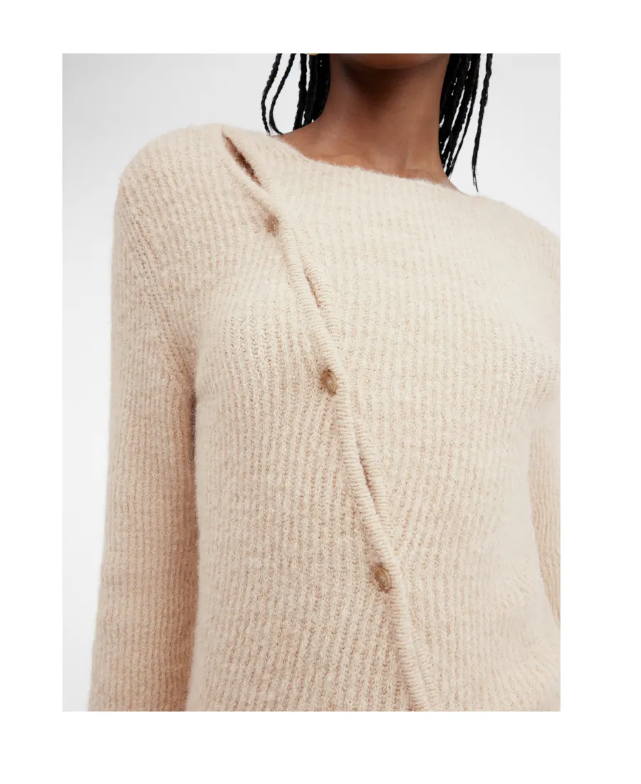 La Pau Cut-Out Long-Sleeved Cardigan