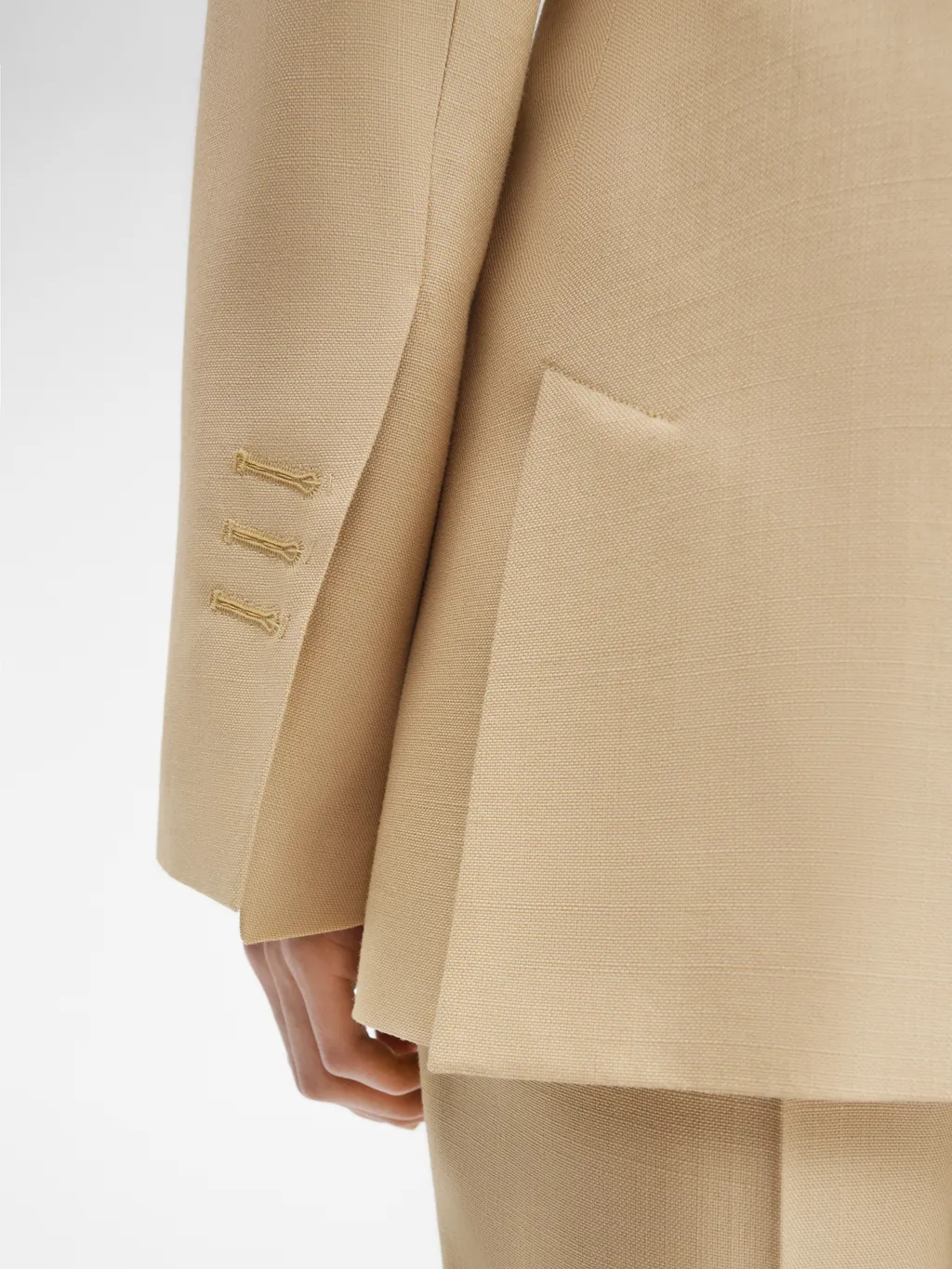Crossover Double-Breasted Blazer