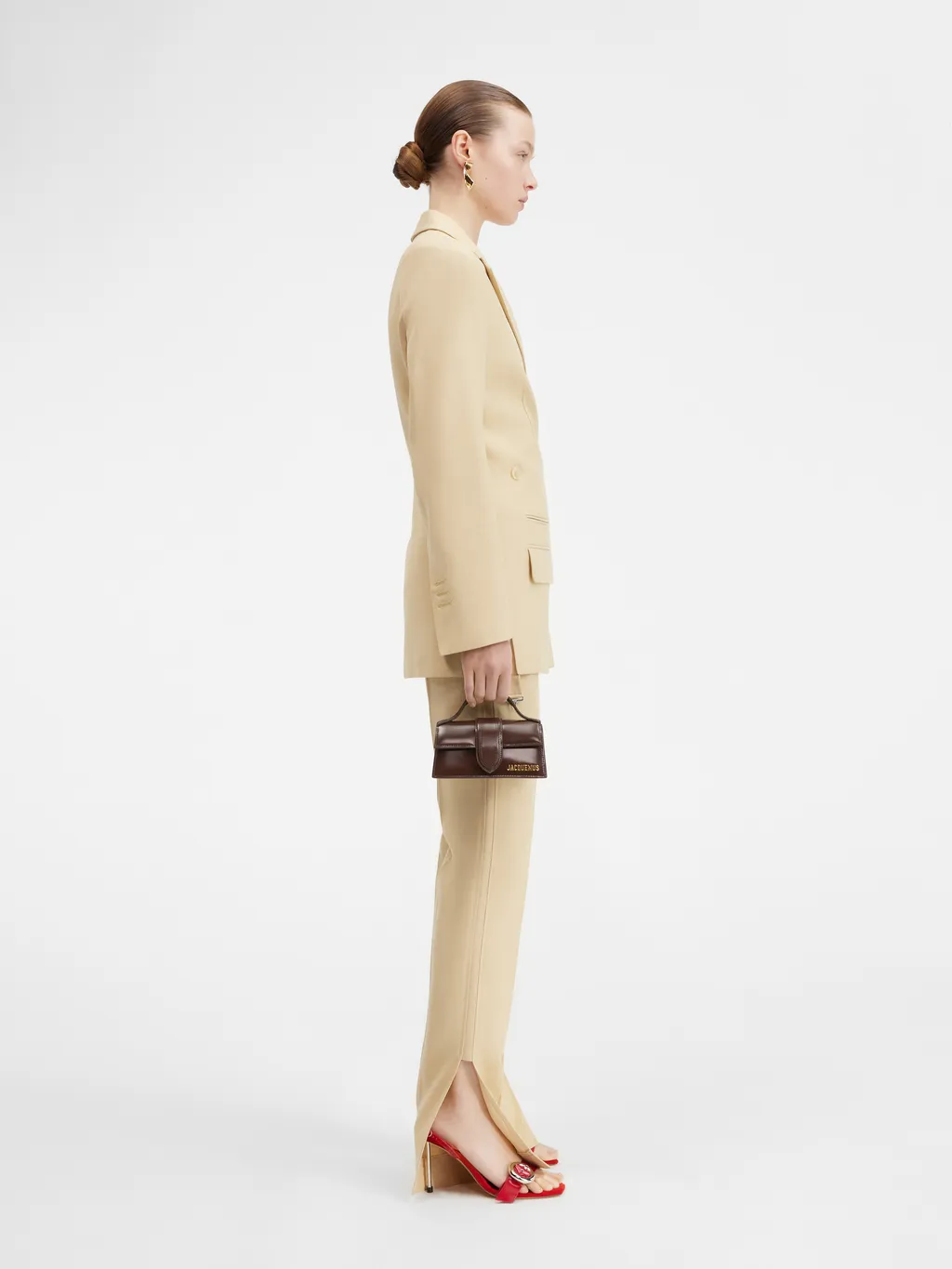 Crossover Double-Breasted Blazer