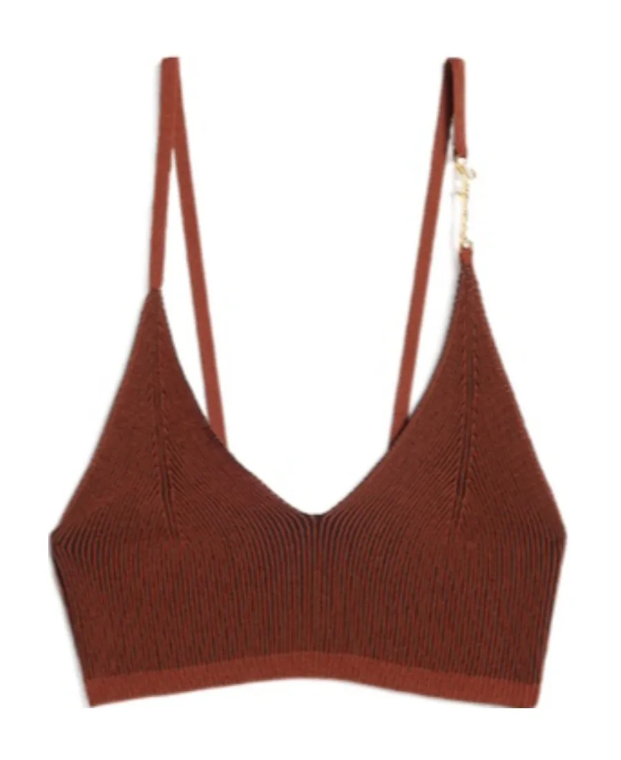 Pralu Logo-Embellished Cropped Top