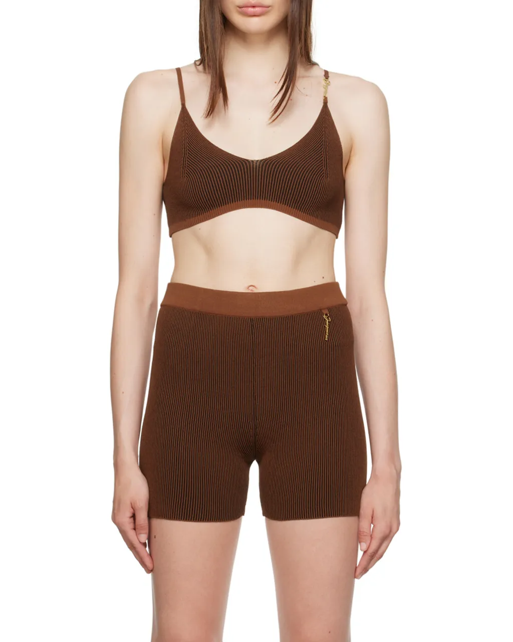 Pralu Logo-Embellished Cropped Top