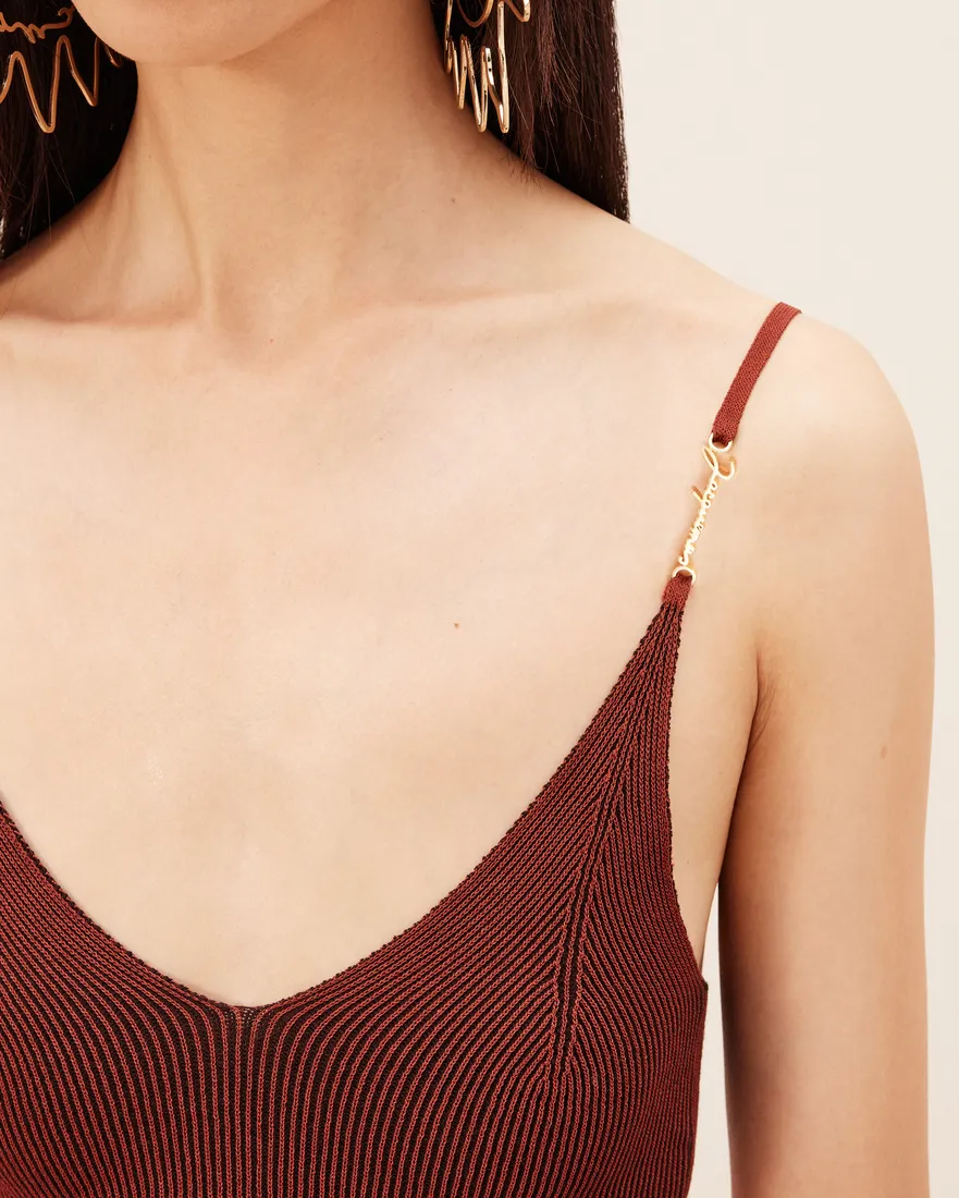 Pralu Logo-Embellished Cropped Top