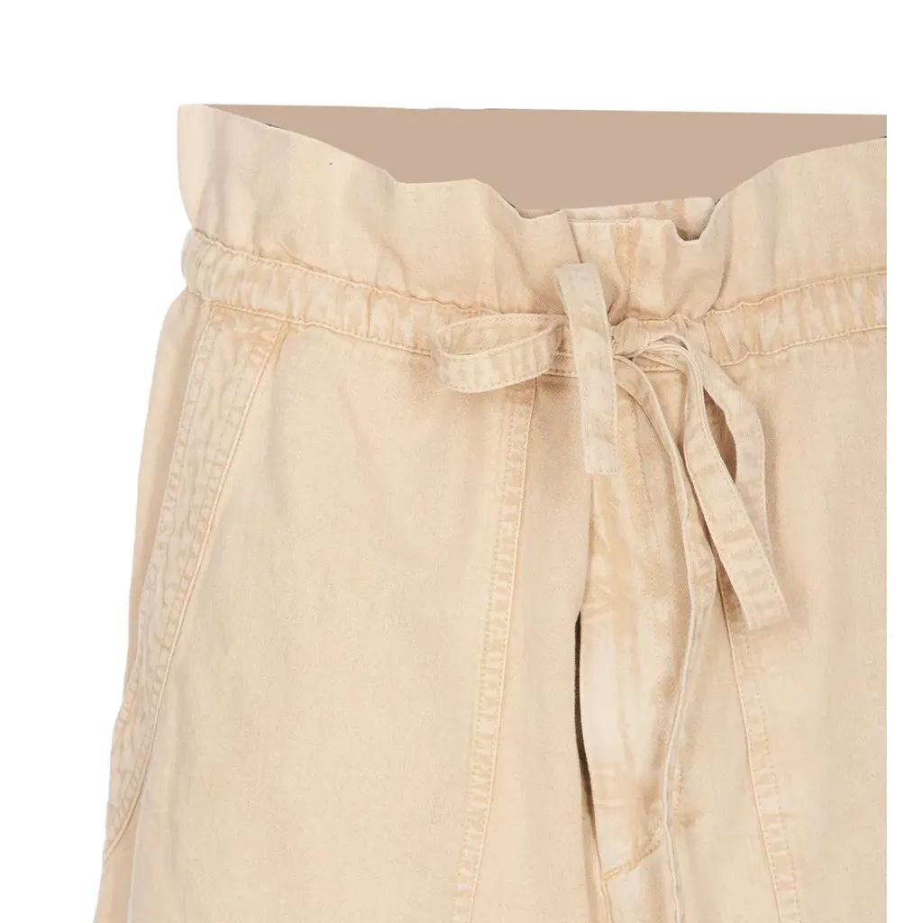 Drawstring Denim Shorts