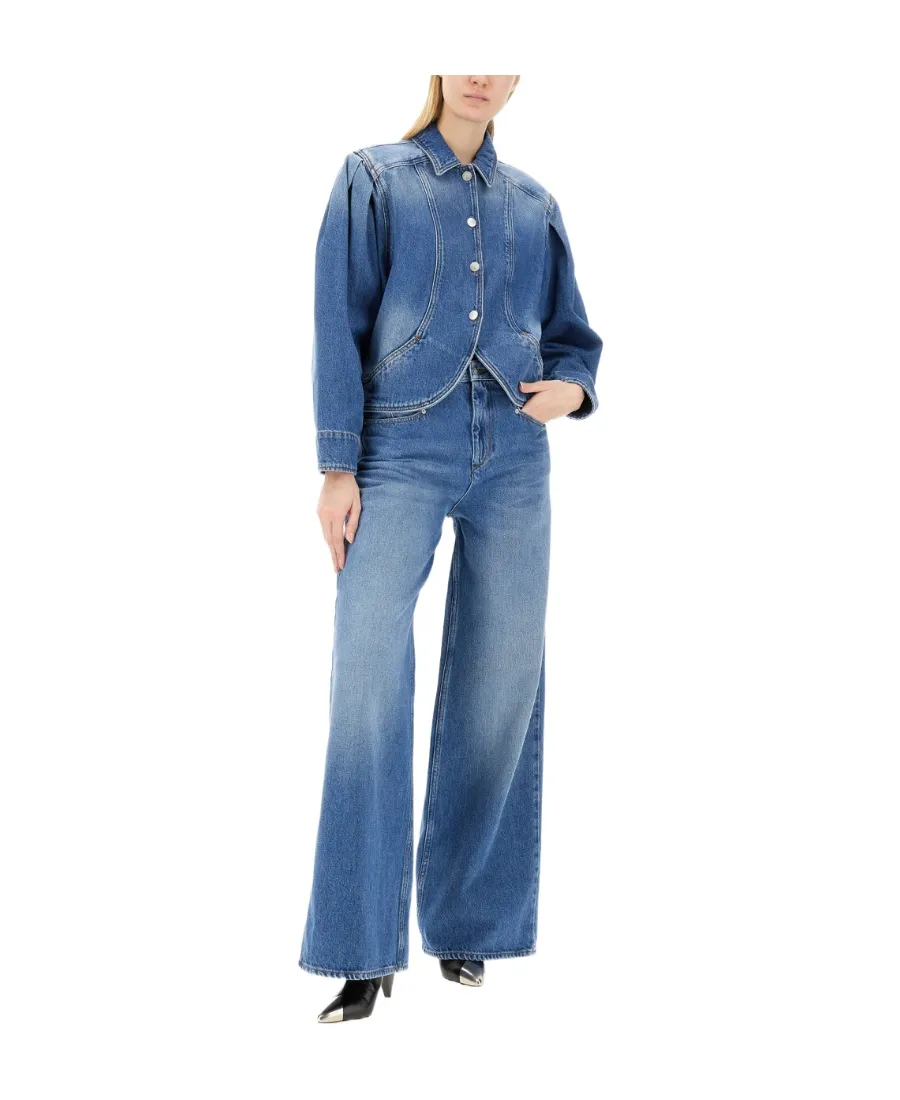 Logo Patch Wide-Leg Jeans