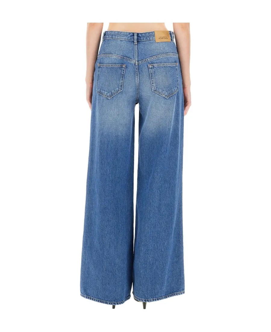 Logo Patch Wide-Leg Jeans