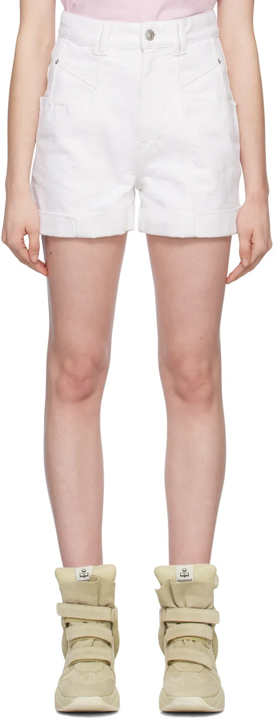 High-Rise Denim Shorts