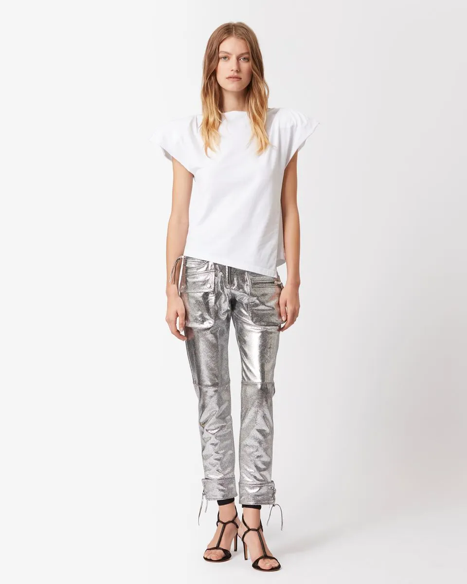 Sebani Padded Asymmetric Crewneck T-Shirt