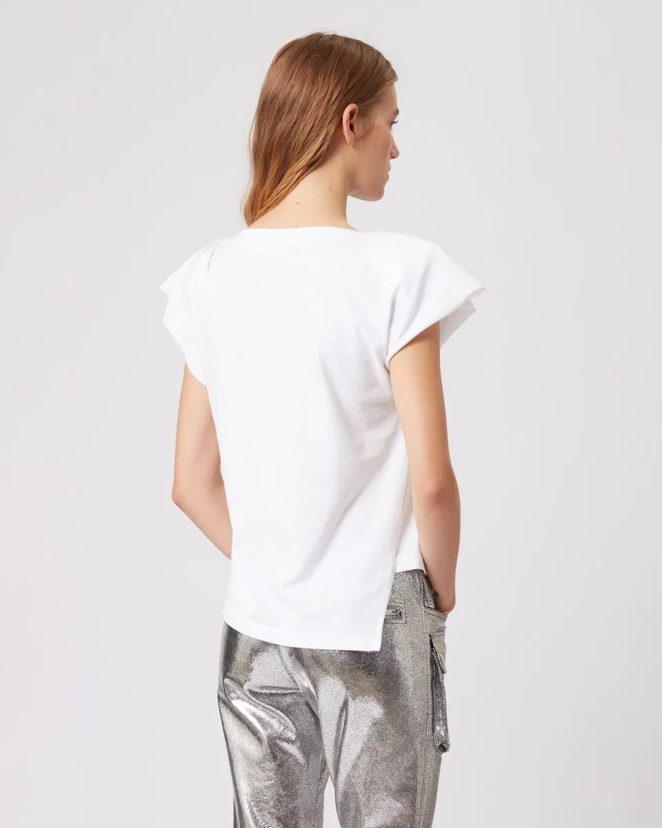 Sebani Padded Asymmetric Crewneck T-Shirt