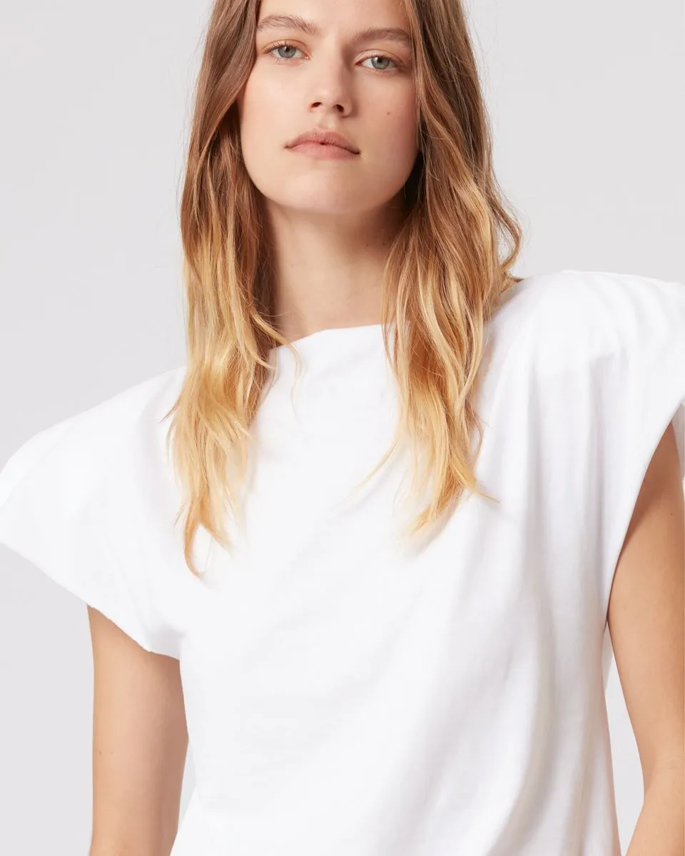Sebani Padded Asymmetric Crewneck T-Shirt